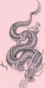 Эскизы тату дракон 28,10,2021 - №0080 - dragon tattoo sketch - tattoo-photo.ru