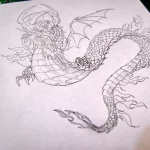 Эскизы тату дракон 28,10,2021 - №0084 - dragon tattoo sketch - tattoo-photo.ru