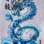 Эскизы тату дракон 28,10,2021 - №0089 - dragon tattoo sketch - tattoo-photo.ru