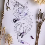 Эскизы тату дракон 28,10,2021 - №0091 - dragon tattoo sketch - tattoo-photo.ru