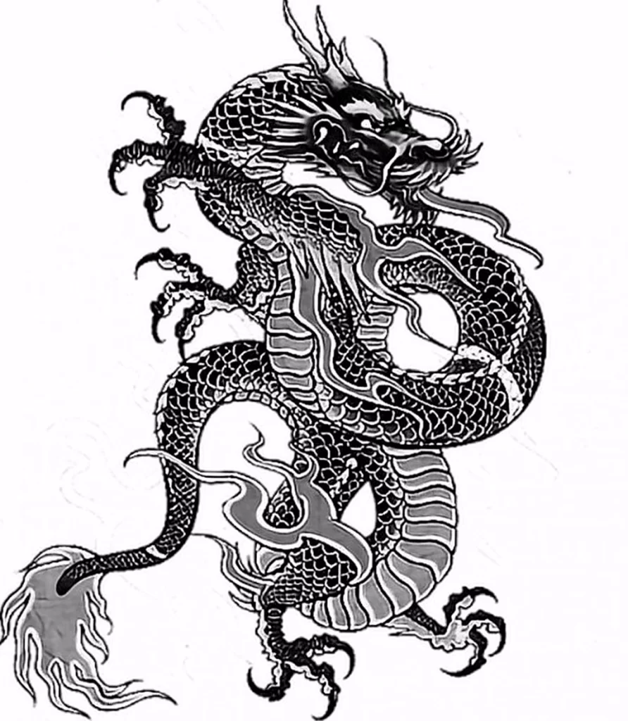 Китайский дракон якудза тату