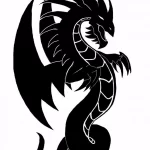 Эскизы тату дракон 28,10,2021 - №0099 - dragon tattoo sketch - tattoo-photo.ru