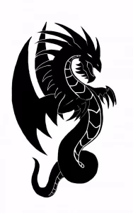 Эскизы тату дракон 28,10,2021 - №0099 - dragon tattoo sketch - tattoo-photo.ru