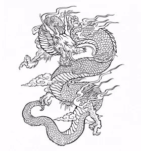 Эскизы тату дракон 28,10,2021 - №0101 - dragon tattoo sketch - tattoo-photo.ru