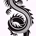 Эскизы тату дракон 28,10,2021 - №0104 - dragon tattoo sketch - tattoo-photo.ru