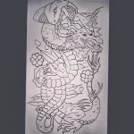 Эскизы тату дракон 28,10,2021 - №0113 - dragon tattoo sketch - tattoo-photo.ru