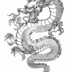 Эскизы тату дракон 28,10,2021 - №0123 - dragon tattoo sketch - tattoo-photo.ru