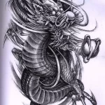 Эскизы тату дракон 28,10,2021 - №0127 - dragon tattoo sketch - tattoo-photo.ru