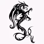 Эскизы тату дракон 28,10,2021 - №0136 - dragon tattoo sketch - tattoo-photo.ru