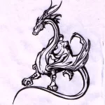 Эскизы тату дракон 28,10,2021 - №0152 - dragon tattoo sketch - tattoo-photo.ru
