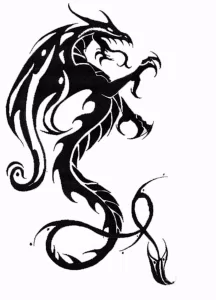 Эскизы тату дракон 28,10,2021 - №0153 - dragon tattoo sketch - tattoo-photo.ru