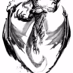Эскизы тату дракон 28,10,2021 - №0155 - dragon tattoo sketch - tattoo-photo.ru
