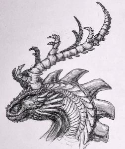 Эскизы тату дракон 28,10,2021 - №0156 - dragon tattoo sketch - tattoo-photo.ru