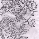 Эскизы тату дракон 28,10,2021 - №0159 - dragon tattoo sketch - tattoo-photo.ru