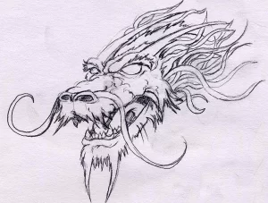 Эскизы тату дракон 28,10,2021 - №0162 - dragon tattoo sketch - tattoo-photo.ru