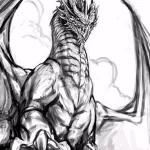 Эскизы тату дракон 28,10,2021 - №0177 - dragon tattoo sketch - tattoo-photo.ru
