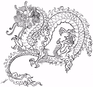 Эскизы тату дракон 28,10,2021 - №0179 - dragon tattoo sketch - tattoo-photo.ru