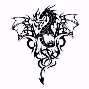 Эскизы тату дракон 28,10,2021 - №0184 - dragon tattoo sketch - tattoo-photo.ru