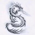 Эскизы тату дракон 28,10,2021 - №0188 - dragon tattoo sketch - tattoo-photo.ru