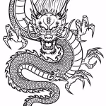 Эскизы тату дракон 28,10,2021 - №0189 - dragon tattoo sketch - tattoo-photo.ru