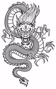 Эскизы тату дракон 28,10,2021 - №0189 - dragon tattoo sketch - tattoo-photo.ru