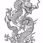 Эскизы тату дракон 28,10,2021 - №0190 - dragon tattoo sketch - tattoo-photo.ru