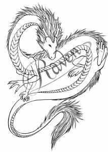Эскизы тату дракон 28,10,2021 - №0191 - dragon tattoo sketch - tattoo-photo.ru
