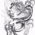 Эскизы тату дракон 28,10,2021 - №0192 - dragon tattoo sketch - tattoo-photo.ru