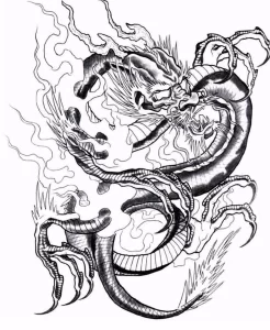 Эскизы тату дракон 28,10,2021 - №0192 - dragon tattoo sketch - tattoo-photo.ru