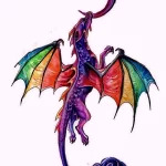 Эскизы тату дракон 28,10,2021 - №0195 - dragon tattoo sketch - tattoo-photo.ru