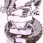 Эскизы тату дракон 28,10,2021 - №0201 - dragon tattoo sketch - tattoo-photo.ru