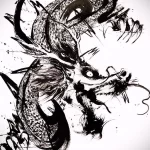 Эскизы тату дракон 28,10,2021 - №0204 - dragon tattoo sketch - tattoo-photo.ru