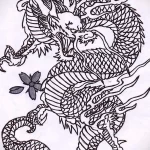Эскизы тату дракон 28,10,2021 - №0207 - dragon tattoo sketch - tattoo-photo.ru