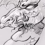 Эскизы тату дракон 28,10,2021 - №0208 - dragon tattoo sketch - tattoo-photo.ru