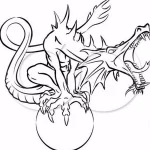 Эскизы тату дракон 28,10,2021 - №0221 - dragon tattoo sketch - tattoo-photo.ru
