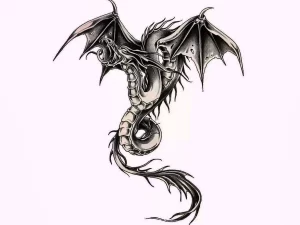 Эскизы тату дракон 28,10,2021 - №0231 - dragon tattoo sketch - tattoo-photo.ru