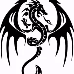 Эскизы тату дракон 28,10,2021 - №0235 - dragon tattoo sketch - tattoo-photo.ru