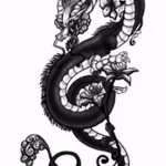 Эскизы тату дракон 28,10,2021 - №0246 - dragon tattoo sketch - tattoo-photo.ru