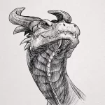 Эскизы тату дракон 28,10,2021 - №0247 - dragon tattoo sketch - tattoo-photo.ru