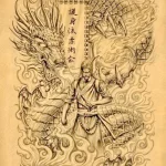 Эскизы тату дракон 28,10,2021 - №0251 - dragon tattoo sketch - tattoo-photo.ru