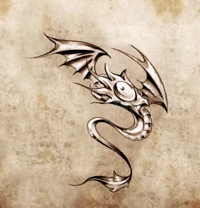 Эскизы тату дракон 28,10,2021 - №0252 - dragon tattoo sketch - tattoo-photo.ru