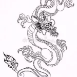 Эскизы тату дракон 28,10,2021 - №0255 - dragon tattoo sketch - tattoo-photo.ru