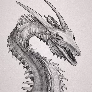 Эскизы тату дракон 28,10,2021 - №0257 - dragon tattoo sketch - tattoo-photo.ru