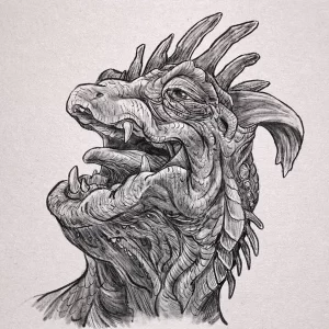 Эскизы тату дракон 28,10,2021 - №0264 - dragon tattoo sketch - tattoo-photo.ru