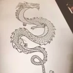 Эскизы тату дракон 28,10,2021 - №0265 - dragon tattoo sketch - tattoo-photo.ru