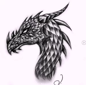 Эскизы тату дракон 28,10,2021 - №0267 - dragon tattoo sketch - tattoo-photo.ru