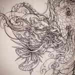 Эскизы тату дракон 28,10,2021 - №0271 - dragon tattoo sketch - tattoo-photo.ru