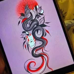Эскизы тату дракон 28,10,2021 - №0274 - dragon tattoo sketch - tattoo-photo.ru