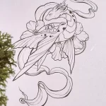Эскизы тату дракон 28,10,2021 - №0278 - dragon tattoo sketch - tattoo-photo.ru