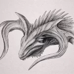 Эскизы тату дракон 28,10,2021 - №0290 - dragon tattoo sketch - tattoo-photo.ru